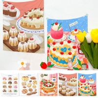 【hot】 Cartoon Bread Pattern Tapestry Birthday Background Wall Hanging Kawaii ！