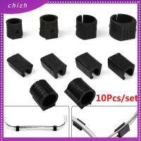 CHIZH 10pcs ทนทาน กันลื่น ป้องกันการเอียงด้านหน้า รูปตัวยู แผ่นรองขาเก้าอี้ สตูลแดมเปอร์ ยึดท่อ ฝาหลอด