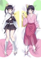 Kamado Nezuko 50x16ปลอกหมอน0,อะนิเมะคอสเพลย์ Dakimakura Waifu ตัวกอดตกแต่งตัวปิศาจปลอกหมอน