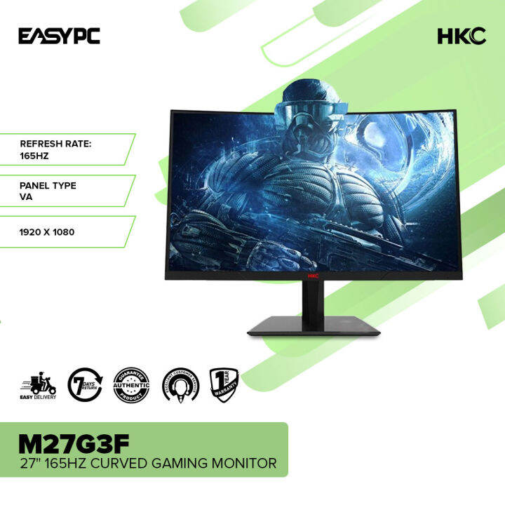 EasyPC HKC M27G3F 27" 165Hz Curved Gaming Monitor, Excellent display