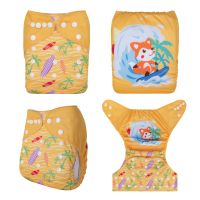 Holiday Discounts ALVABABY Reusable Cloth Diaper Washable Nappy Snaps Adjustable With PUL Diaper Shell