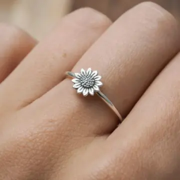 Gold sales sunflower ring