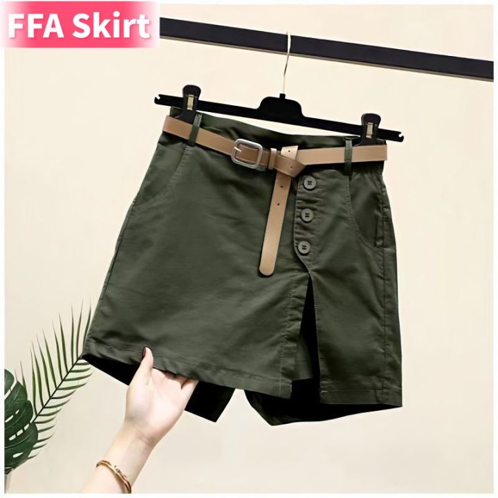 FFA Skirt Shorts Pants Women Korean Style Plus Size 5XL Loose Casual ...