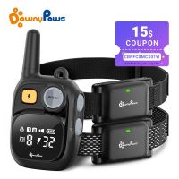 Downypaws Electric Dog Training Collar Remote Control Waterproof Rechargeable Pet Dog Bark Stop Shock Collar Electric Shocker