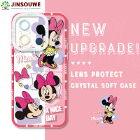 Jinsouwe เคสโทรศัพท์เคสสำหรับ Xiaomi Redmi 12C,เคสโทรศัพท์การ์ตูนมิกกี้มินนี่คริสตัลเคสด้านหลังยางแบบนิ่ม