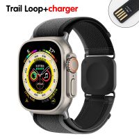 Trail Loop+charger For apple watch band 49mm 44mm 40mm 45mm 41mm 42mm 44 45 49 mm correa iWatch Ultra series 7 6 5 3 se 8 strap Straps