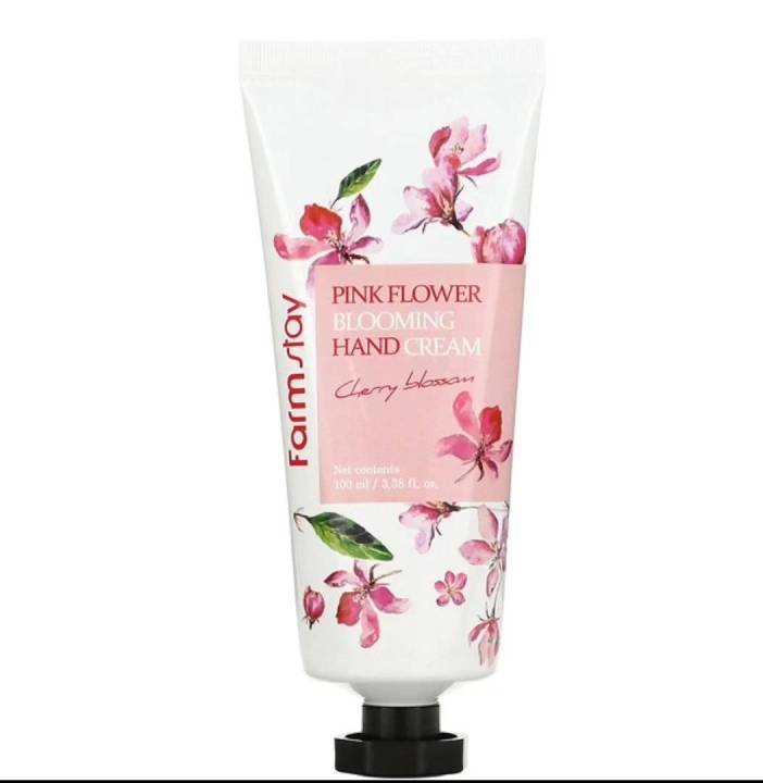 Farmstay Pink Flower Blooming Hand Cream, Cherry Blossom, (100 ml) Made in Korea, Exp 7/24 ราคา 250 บาท
