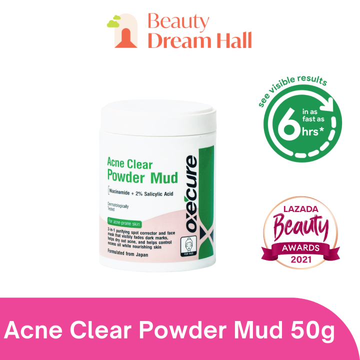 Oxecure Acne Clear Powder Mud 50g Lazada Ph 8444