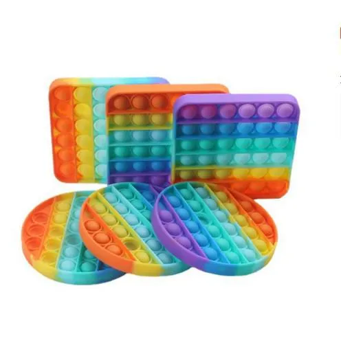 Round Fidget Toy Push Bubble Relief 