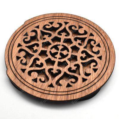 ‘【；】 1Pcs Wooden Guitar Soundhole Cover Block Sound Hole Holder Wood For EQ Acoustic Folk Guitar Accessories B