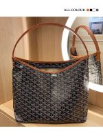 GOYARD กระเป๋าโท้ทลายดอกไม้เก่ายอดนิยมประจำปีนี้สำหรับผู้หญิง2023ใหม่กระเป๋าใส่รักแร้สะพายไหล่เส้นเดียวสำหรับคนเดินทางความจุมาก