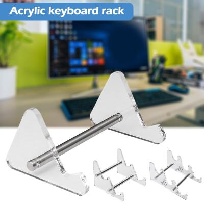Three Layers Of Removable Transparent Acrylic Keyboard Computer Desktop Elevated Transparent Tilt Rack Tray Bracket Keyboard B7S9