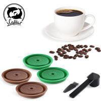 Icafilas ฝาปิดซิลิโคนแบบใช้ซ้ำได้สำหรับ Nespresso Vertuo Next Coffee Capsule Lid Pod Cover &amp; Lid888ซิลิโคนเกรดอาหาร