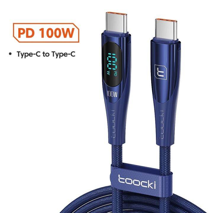 toocki-สายชาร์จเร็ว-6a-100w-usb-type-c-เป็น-66w-พร้อมหน้าจอดิจิทัล-20w-c-l-a-l