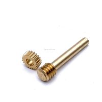 ✹▬ 0.3M 20T 3MM Turbine Worm Gear With Rod 90-Degree Drive Car Model Brass Reduction DIY Gear