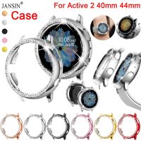 Diamond PC Screen Protector Case For Samsung Galaxy Watch Active 2 40mm 44mm Thin Bumper Shell Cover For Galaxy Watch Active 2