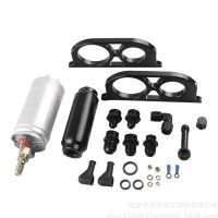 Black 380LPH Universal External Inline Fuel Pump And Filter Replaces 0580254044 W/ Mounting Bracket Kit