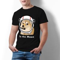 Doge To The Moon T Shirt Bitcoin Graphic Percent Cotton Tshirt Tee Shirt Male