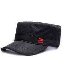 Male Summer Dry Quickly Thin Fabric Flat Top Hat Big Bone Man Large Sizes Army Cap Plus Size Military Caps 55-60cm 60-64cm