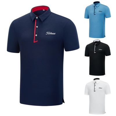 New summer golf sports short-sleeved mens golf jersey breathable quick-drying casual sports jersey XXIO J.LINDEBERG TaylorMade1 PING1 FootJoy Castelbajac DESCENNTE✢●