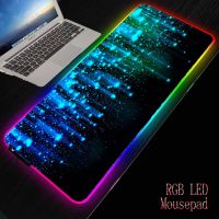 MRGBEST แผ่นรองเมาส์ไฟ LED สายสีน้ำเงิน,แผ่นรองแป้นพิมพ์ RGB ผ้าปูโต๊ะสีสันสดใสแผ่นรองเมาส์แผ่นรองเม้าส์กันน้ำคอมพิวเตอร์หลายขนาด