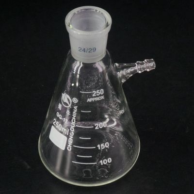 250ml 19/26 24/29 Ground Joint Borosilicate Glass Conical Filter Flask with Side Arm Lab Glassware Teaching