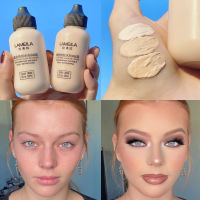 Face Foundation Cream คอนซีลเลอร์แบบเต็มแต่งหน้า Waterproof Lasting Base Brighten Whitening Cover Dark Circles Foundation Cosmetic