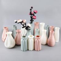 Plastic Vase Imitation Ceramic Flower Pot Plastic Flower Vase Shatterproof Vase for Living Room Bedroom Home Decoration