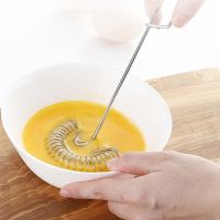 ✸☸⊕ Egg Whisk Multi-purpose Stainless Steel Creative Cooking Whisk Baking Whisk Small Egg Beater Spring Whisk Kitchen Egg Tools