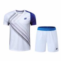 Yonex ใหม่แบดมินตันเสื้อผ้าผู้ชายและผู้หญิงแขนสั้นแบดมินตันเสื้อผ้าการแข่งขันเสื้อผ้าระบายอากาศแห้งเร็วการฝึกอบรมเสื้อผ้า