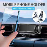 Car Phone Holder Mini Smart Electric Locking Air Vent Clip Mobile Cell Support For 13 12 11 Pro Max Xiaomi Samsung