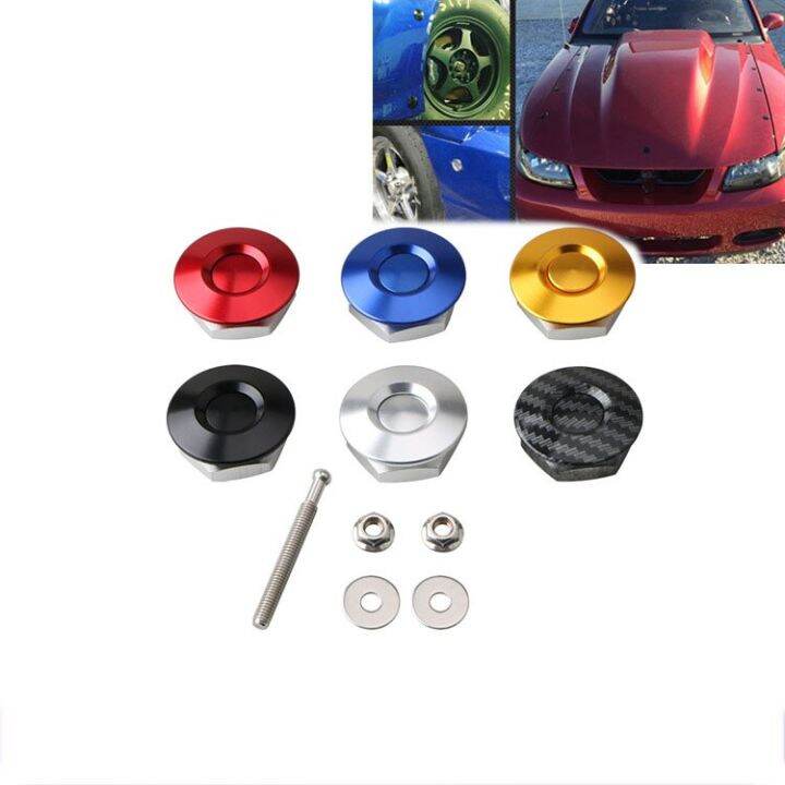 Quick Release Klink Kit Auto Hood Pins Locking Bumper Fixed Push Button