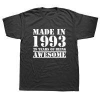 Made In 1993 Awesome T Shirt Men Cotton 29 Years Old Tshirt Tshirt Camiseta Clothing Funny Birthday Gildan