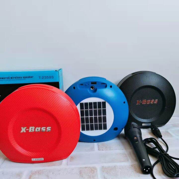 T2359S X BASS SOLAR wireless Bluetooth speaker with free microphone