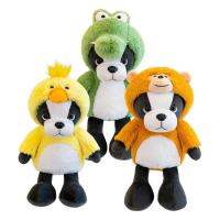 25cm Cute Transfiguration Stuffed Animal Bulldog Trun to Crocodile Monkey Chicken Kawaii Plushie Soft Hugging Pillow Plush Toy candid