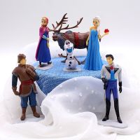 6-10cm 6Pcs/Set Anime Disney Movie Frozen Anna Elsa Kristoff Olaf Hans Action Figure Pvc Model Dolls Collection Toys Gift