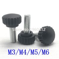 5pcs/lot  m3 m4 m5 m6 knurled Nylon Round Plastic Head Handle Thumb Screw Bakelite Bolt Black Bakelite hand screw Screw Nut Drivers