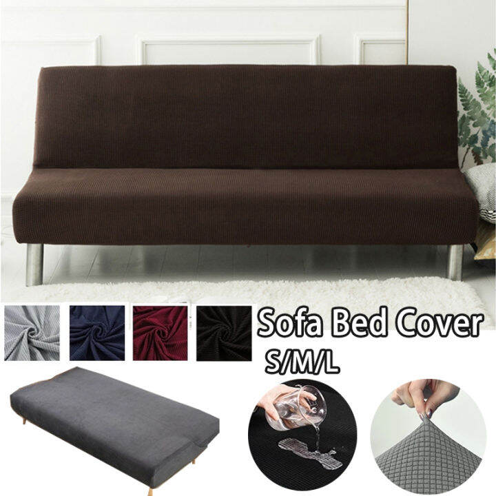 Elastic Sofa Bed Cover Thickened All-inclusive Armless Sofa Slipcover S ...