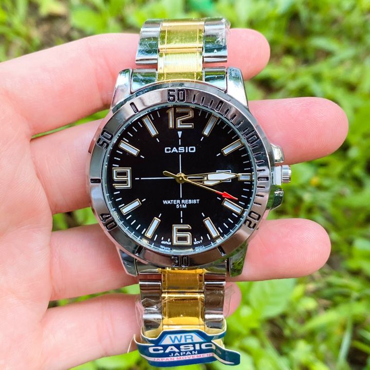 นาฬิกาข้อมือ-casio-หน้าปัดขนาด-43mm-มีวันที่-สายเลทสีเงิน-พร้อมกล่องฟรีนะคะ-พร้อมส่ง-มีของพร้อมส่ง