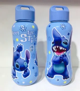 Lilo & Stitch Blue Water Bottle with Straw Reusable Kids 600ml PP blue