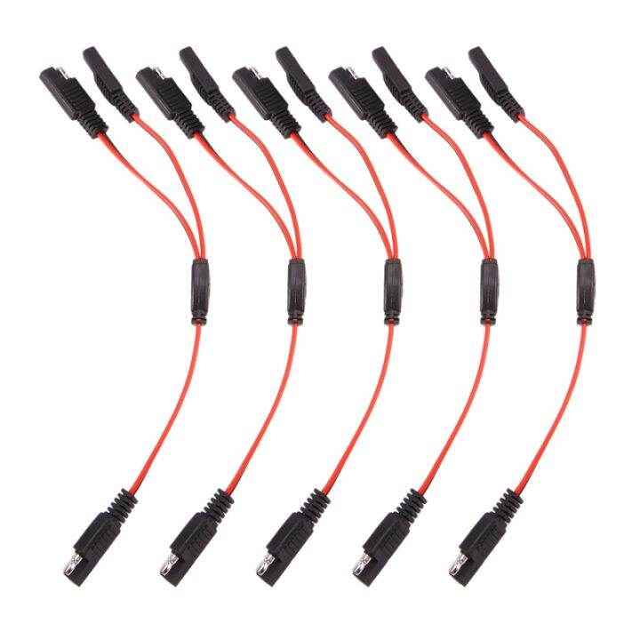 5pc-diy-1-to-2-sae-power-extension-cable-adapter-connector-2-pin-quick-connect-disconnect-plug-sae-power-extension-cable