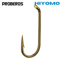 PROBEROS 200PCS Long Shank Fly Fishing Hook 8 #12 #14 #16 # Sharp Barbed Golden ตะขอเดี่ยวเหล็กคาร์บอนปลาเทราท์ Fishing Tackle 80000