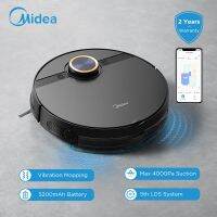 Midea M7 PRO เครื่องดูดฝุ่นหุ่นยนต์เครื่องดูด4000Pa 5200MAh ระบบสั่นหุ่นยนต์อัจฉริยะควบคุมแอปของใช้ภายในบ้านอัจฉริยะ LindaF