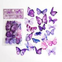 40 Piece/Pack Colorful Butterfly Retro Art Handbook Diary DIY Decoration PET Sticker for Album Notebook Girl Decorative Supplies Stickers Labels