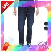 ลดสุดๆ  DAVIE JONES กางเกงจ็อกเกอร์ ยีนส์ เอวยางยืด Drawstring Denim Joggers DN0009NV DN0010BK คุณภาพเกินราคา