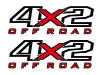 สติ๊กเกอร์ 4x2 OFF ROAD สีดำ+แดงสะท้อนแสง 1 คู่ ขนาด 30 x 12 cm...