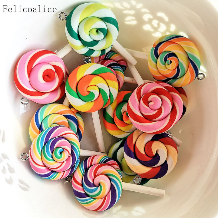 50pcs-spiral-rainbow-polymer-clay-cabochons-beauty-kawaii-lollipop-candy-charms-flatback-pendant-for-diy-phone-decoration