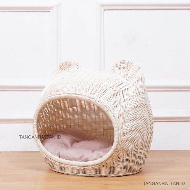 House Cat Rattan / Cat Rattan Bed Cage With Pillows Lazada