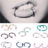 KAYLOS Punk Septum C เหล็กสแตนเลสสำหรับขนาดเล็กสำหรับผู้หญิงต่างหูเม็ดกลมจิ้งจมูกเครื่องประดับอัญมณีสำหรับเจาะร่างกาย