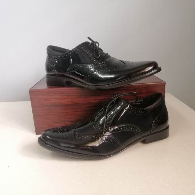 RESTOCK Men's Genuine Leather Oxford Shoe Handmade 100 LEATHER Lazada